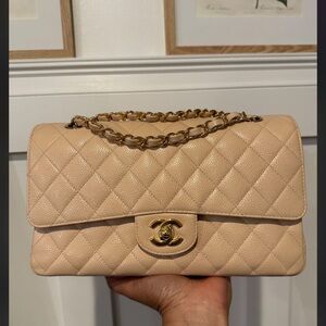 Chanel Beige Clair Medium Double Flap